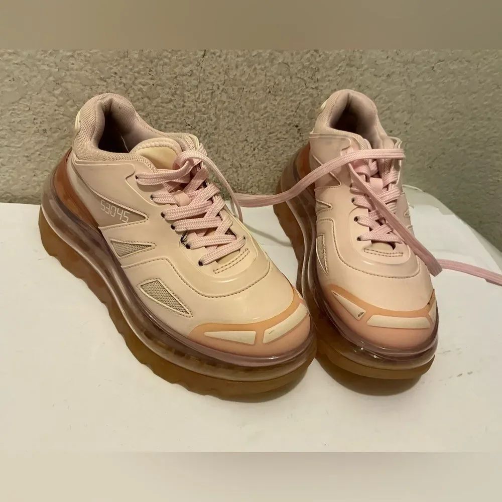 Shoes 53045 Bump'Air Platform Sneaker (Unisex) Pink Sneaker size EUR35